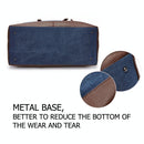 Men Leather Duffel Bag for Carry-on Travel - Black