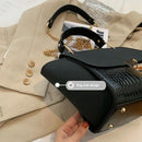 Versatile Vintage Wing Crossbody Bag With Frosted Finish And Chain - Coffee