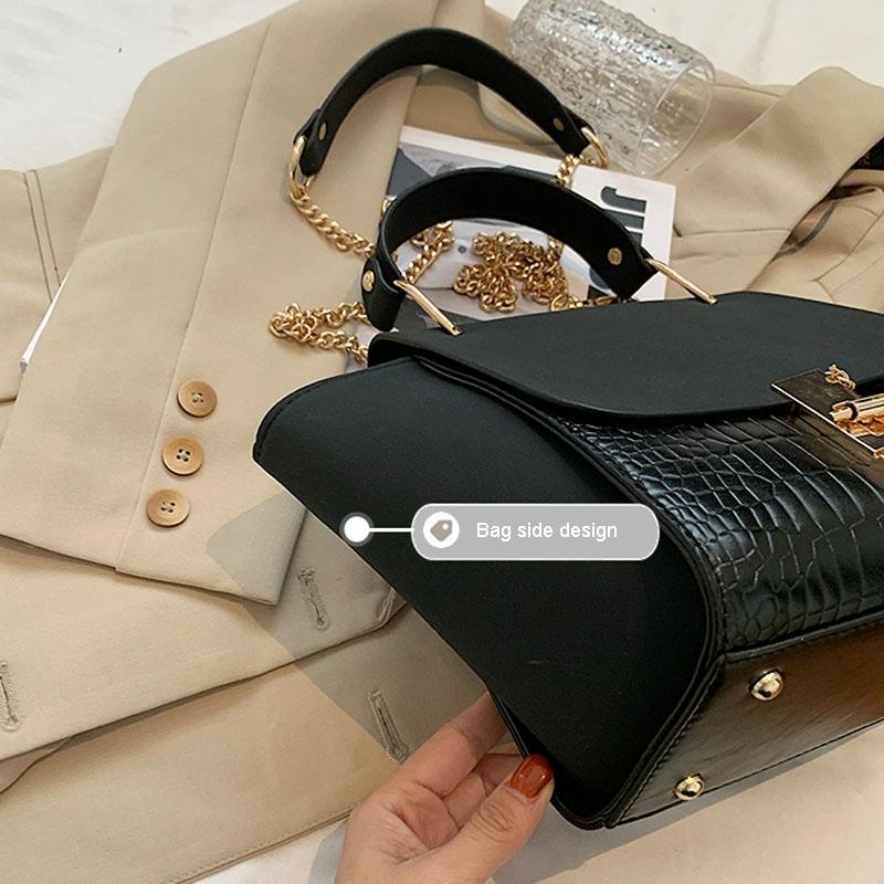Versatile Vintage Wing Crossbody Bag With Frosted Finish And Chain - Coffee