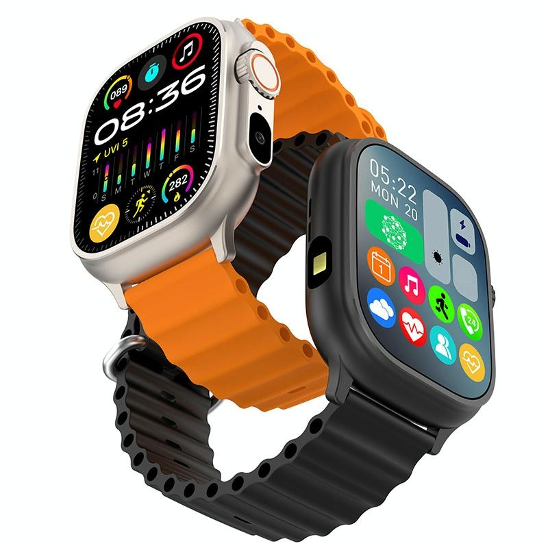 2.01 Inch Bluetooth Call Smart Watch Support Heart Rate / Blood Oxygen - Silver Grey