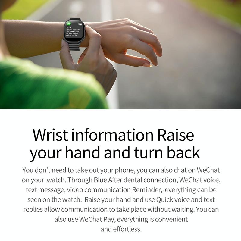 2.01 Inch Bluetooth Call Smart Watch Support Heart Rate / Blood Oxygen - Silver Grey