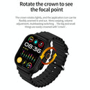 2.01 Inch Bluetooth Call Smart Watch Support Heart Rate / Blood Oxygen - Silver Grey
