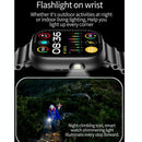 2.01 Inch Bluetooth Call Smart Watch Support Heart Rate / Blood Oxygen - Silver Grey
