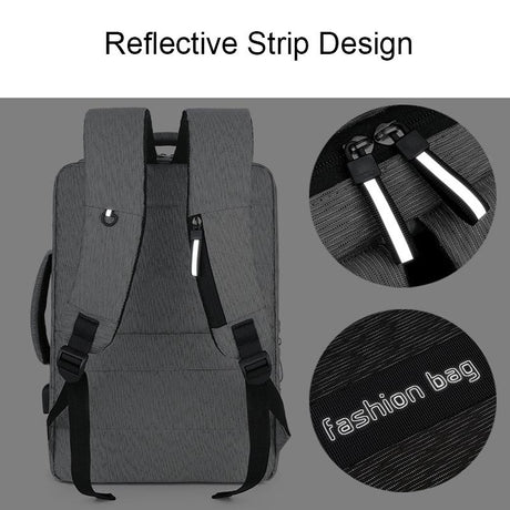 Large-Capacity Laptop Backpack With Usb Charging - Ideal For Business Commuters - Black