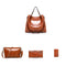 Retro Ladies Handbag - 4-In-1 Fashion Bucket Bag With Large Capacity - Black