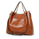 Retro Ladies Handbag - 4-In-1 Fashion Bucket Bag With Large Capacity - Black