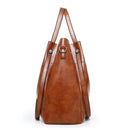 Retro Ladies Handbag - 4-In-1 Fashion Bucket Bag With Large Capacity - Black