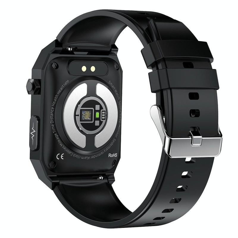 1.91 Inch Waterproof Ecg Smart Watch With Silicone Band Ip68 - Blue