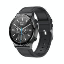 1.32 Inch Heart Rate Sleep Monitoring Smart Watch - Black Leather