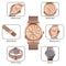 Stylish Skeleton Dial Waterproof Men Watch with Mesh Strap - Black