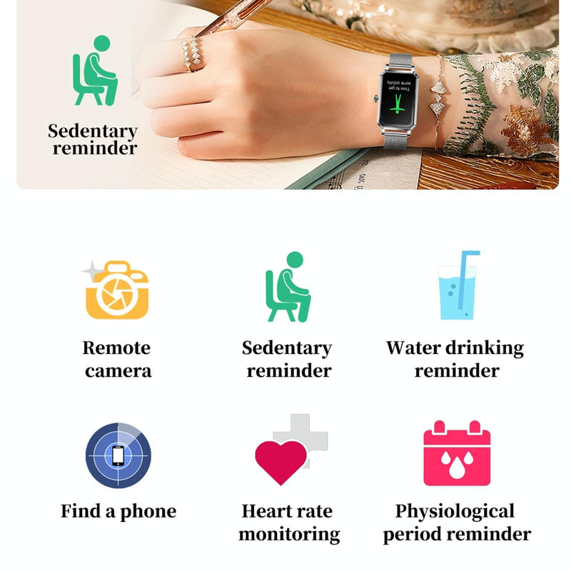 1.13 Inch Women's Smart Watch With Colour Screen & Health Tracking