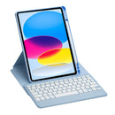 360 Rotation Bluetooth Keyboard Leather Case For Ipad 10.9 2022 - Blue