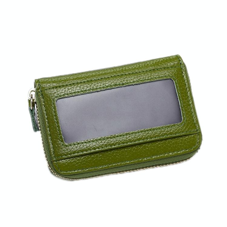 Multi Position Zipper Organ Card Holder Versatile Business Accessory - Purple