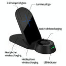 3 In 1 Foldable Wireless Charger For Smart Devices - White