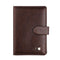 Passport & Card Holder With Buckle Clip Pu Protection - Brown