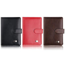 Passport & Card Holder With Buckle Clip Pu Protection - Brown