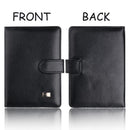 Passport & Card Holder With Buckle Clip Pu Protection - Brown