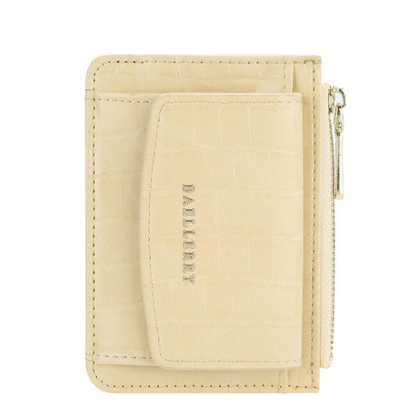 Multifunctional Crocodile Card Holder With Zipper Small Coin Purse - Green