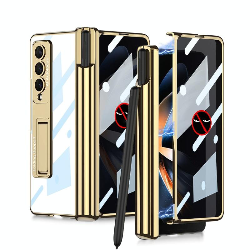 For Samsung Galaxy Z Fold4 5G Magnetic Privacy Case - Foldable - Dark Green
