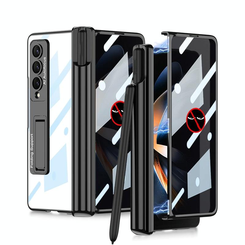 For Samsung Galaxy Z Fold4 5G Magnetic Privacy Case - Foldable - Dark Green