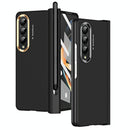 For Samsung Galaxy Z Fold4 5G Samsung Fold 4 Hinge Flip Case - Two Tone Contact Lens - Yellow