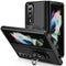 For Samsung Galaxy Z Fold4 5G Shockproof Case With Holder - Pc Tpu - Black