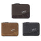 Retro Rfid Blocking Zip Wallet with Short Coin Pocket - Light Brown