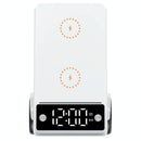 6 In 1 Car Shape Speaker With Clock & Wireless Charger - White
