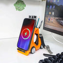 15W 3 In 1 Forklift Wireless Charger With Led Light - White