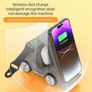 15W 3 In 1 Forklift Wireless Charger With Led Light - White