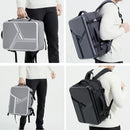 Waterproof Expandable Hard Shell Backpack with Usb Charging - Large Capacity Black - 161 Dark Gray