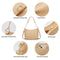 Adjustable Leather Crossbody Bag Large Capacity - Beige