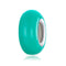 925 Sterling Silver Silicone Beads For Diy Bracelets & Necklaces - Cyan