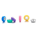 925 Sterling Silver Silicone Beads For Diy Bracelets & Necklaces - Cyan