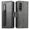 For Samsung Galaxy Z Fold4 5G Litchi Pattern Case With Pen And Card Slots - 4 - Rose Gold