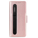 For Samsung Galaxy Z Fold4 5G Litchi Pattern Case With Pen And Card Slots - 4 - Rose Gold