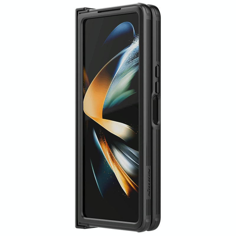 For Samsung Galaxy Z Fold4 5G Mirror Pro Camshield Case Set - Green