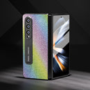 For Samsung Galaxy Z Fold4 5G Diamond Edge Case With Holder - Silver