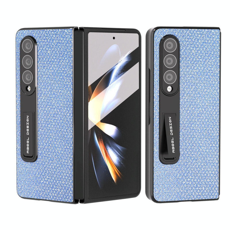 For Samsung Galaxy Z Fold4 5G Diamond Edge Case With Holder - Silver