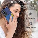 Litchi Pattern Single Button Card Holder Phone Case - Brown