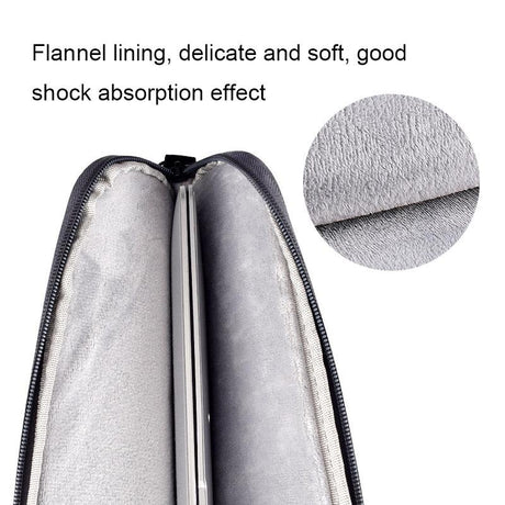14.1-15.4 Inch Portable Laptop Bag with Single-shoulder Strap - Gray With Shoulder Strap