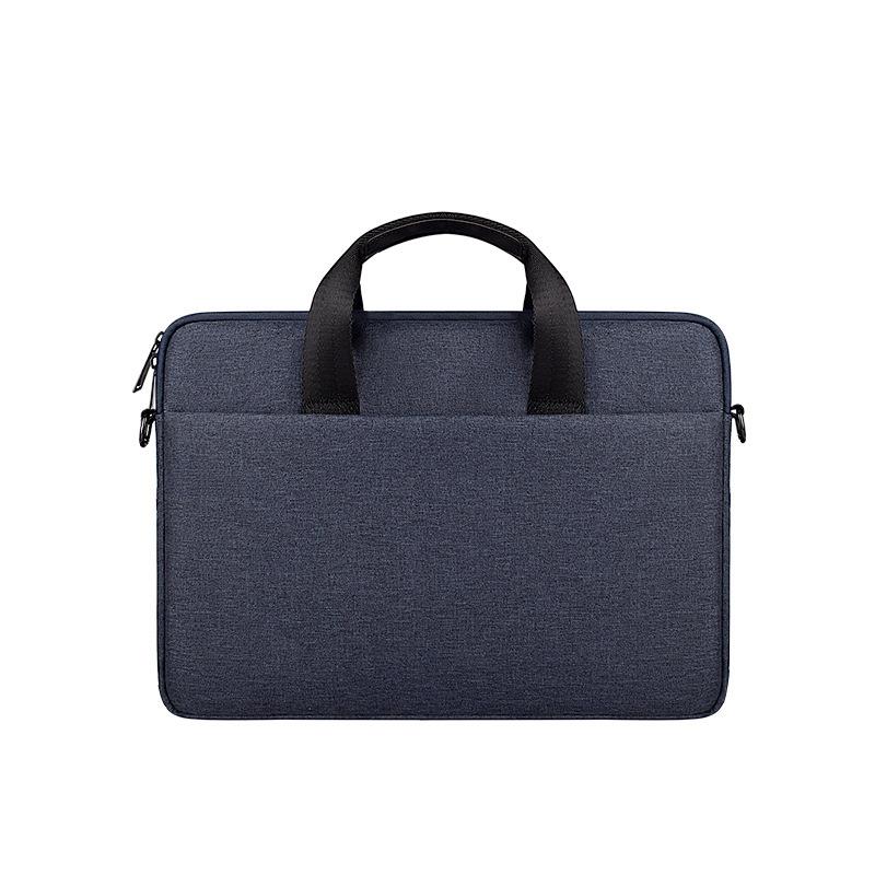 14.1-15.4 Inch Portable Laptop Bag with Single-shoulder Strap - Gray With Shoulder Strap