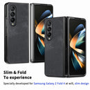 For Samsung Galaxy Z Fold4 5G Pu Back Cover - Solid Colour - Green