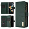 For Samsung Galaxy Z Fold4 5G Litchi Texture Zip Wallet - Green