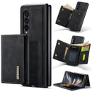 For Samsung Galaxy Z Fold4 5G Wallet Case - 3 Fold Multi Card Holder - Coffee