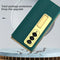 For Samsung Galaxy Z Fold4 5G Flip Case With Tempered Film - Textured Hinge - Gold