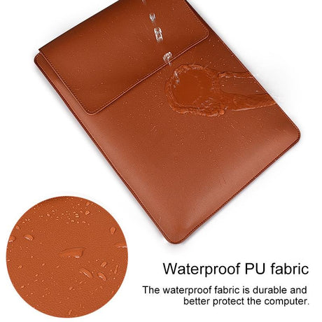 15.4 Inch Laptop Leather Sleeve Carrying Bag - Green