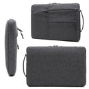 15.6 Inch Business Laptop Liner Bag - Polyester Zipper Closure - Light Grey