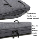15.6 Inch Business Laptop Liner Bag - Polyester Zipper Closure - Light Grey
