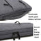 15.6 Inch Business Laptop Liner Bag - Polyester Zipper Closure - Light Grey